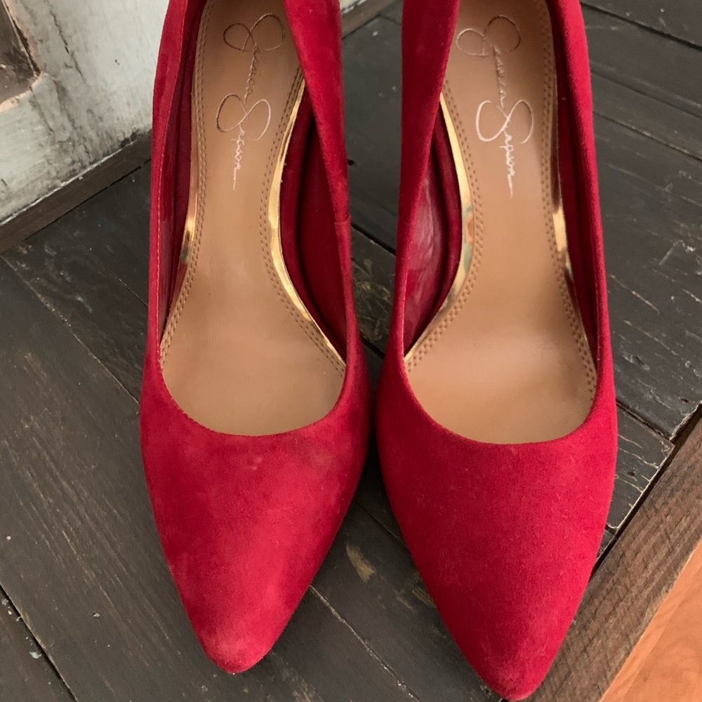 Red suede Pumps